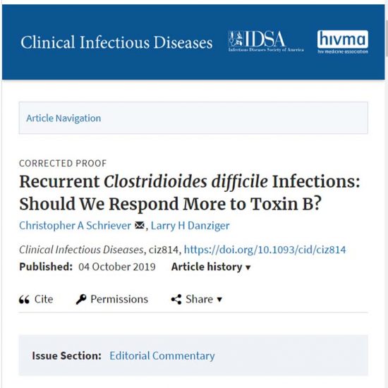 Recurrent Clostridioides Difficile Infections