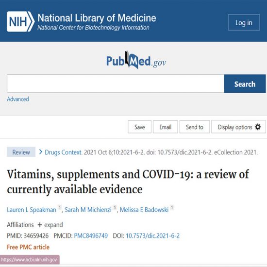 Vitamins, supplements and COVID-19: a review of currently available evidence